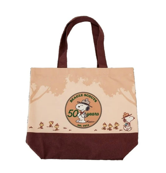 Loungefly Peanuts Beagle Scouts 50th Anniversary Canvas Tote Bag