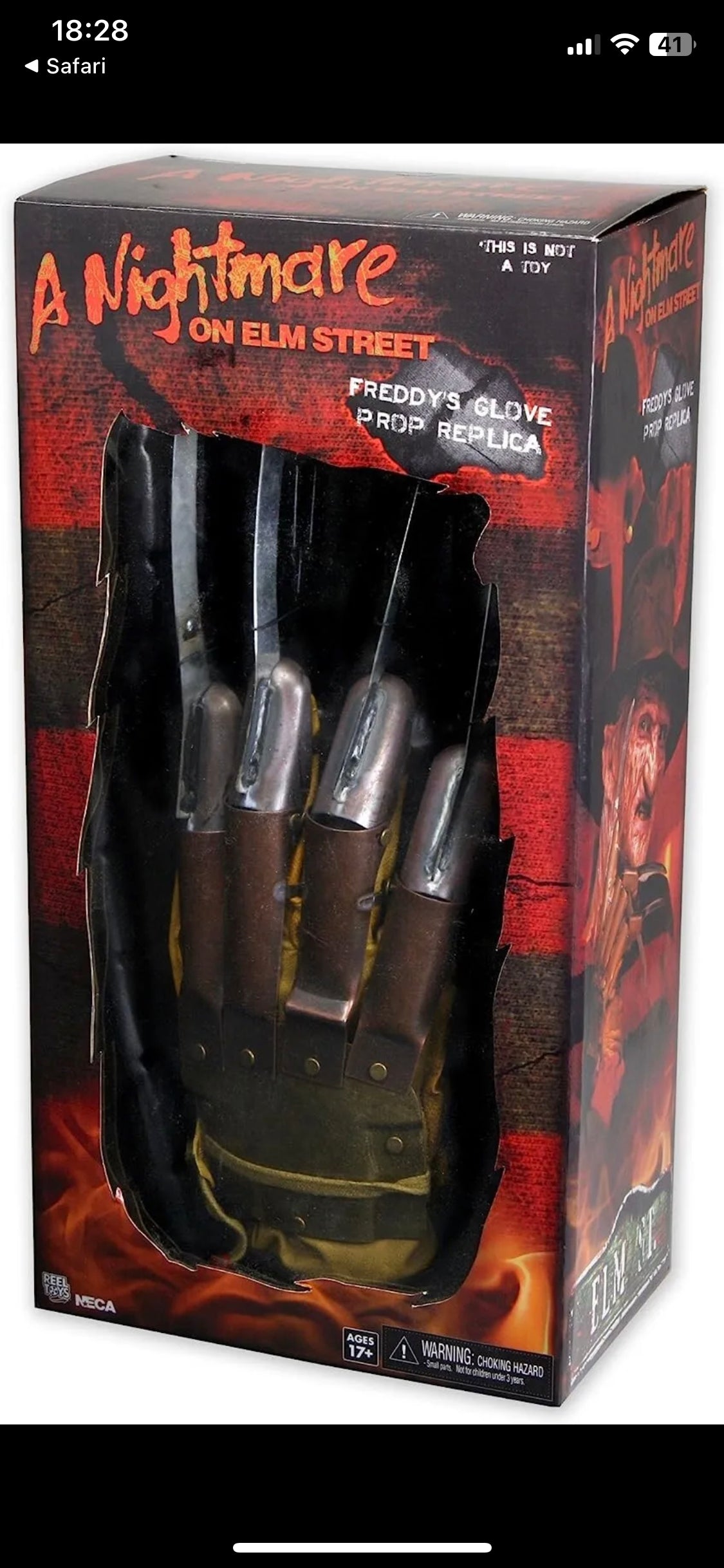 NECA - A Nightmare on Elm Street , Freddy’s Glove Replica