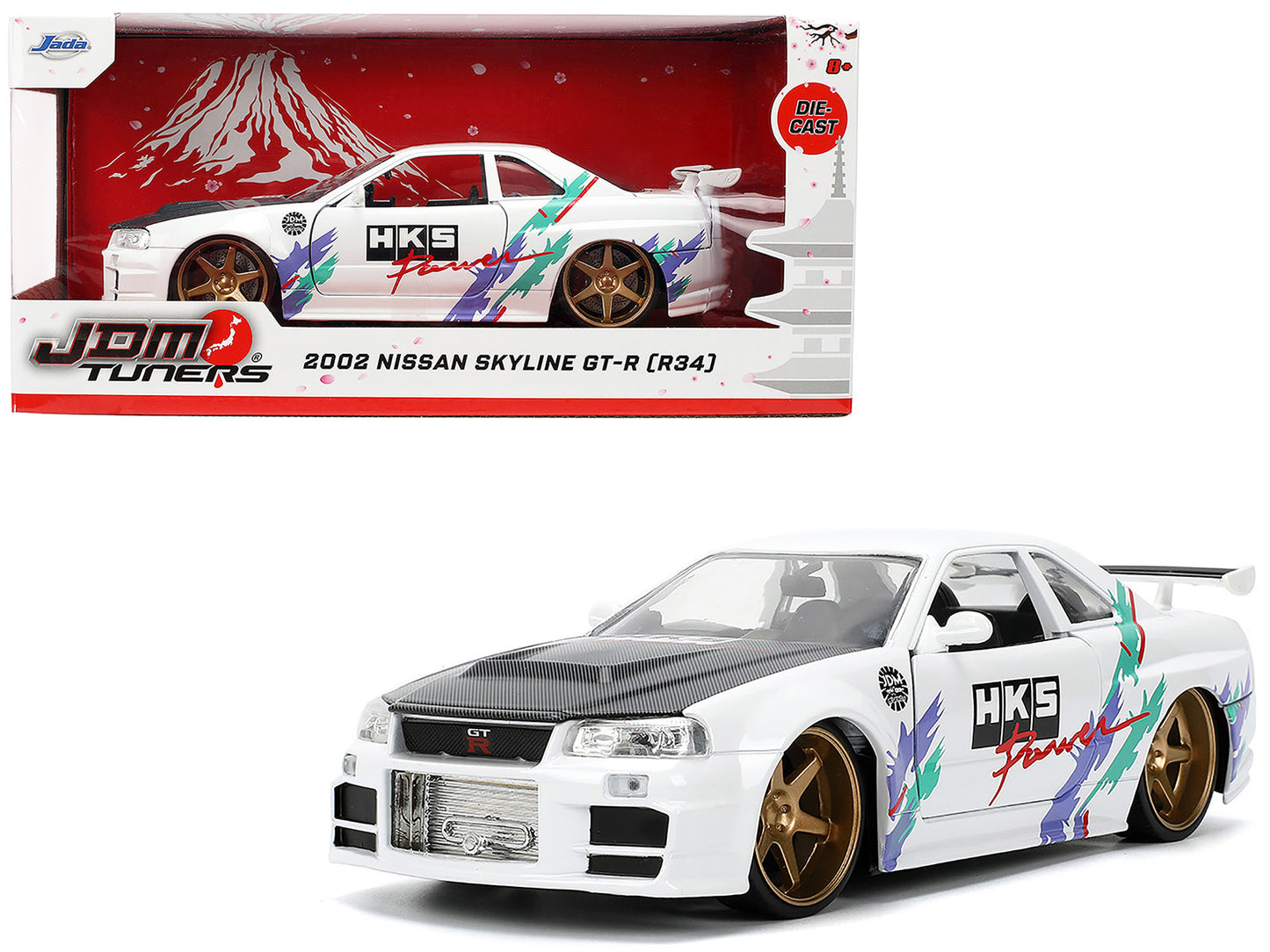 Jada Die-Cast 1:24 Scale JDM Tuners Skyline GT-R (R34)