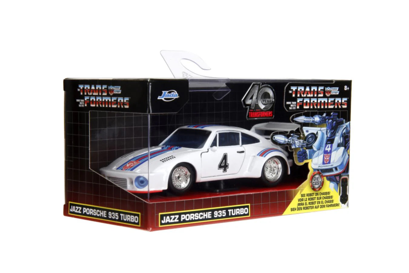 Jada Die-Cast 1:32 Scale Transformers Jazz Porsche 935 Turbo