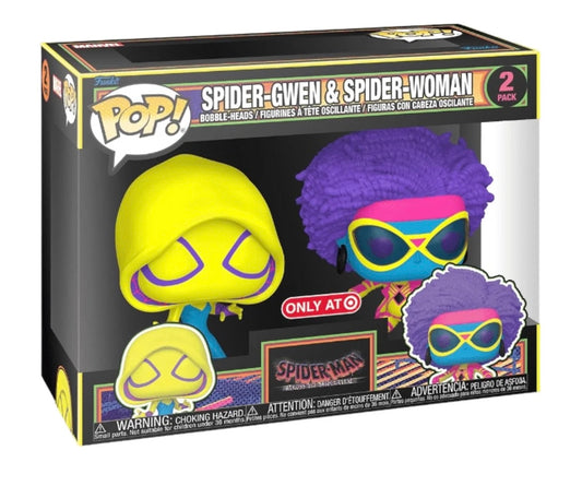 Funko Pop ! Marvel 2 pack Spider-Gwen and spider-woman BLACKLIGHT