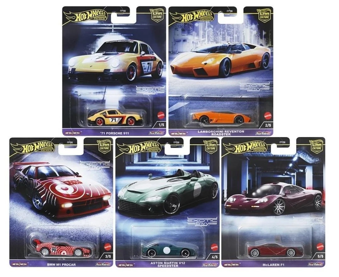 Hot Wheels Premium 2024 Exotic Envy Mix