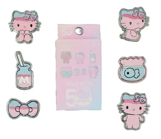 Loungefly Hello Kitty 50th Anniversary Clear and Court Mystery Box Pin
