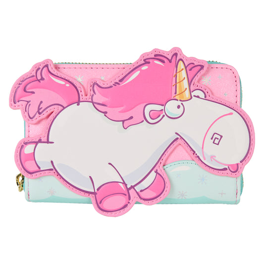 Loungefly Universal Minions Fluffy Unicorn Zip Around Wallet