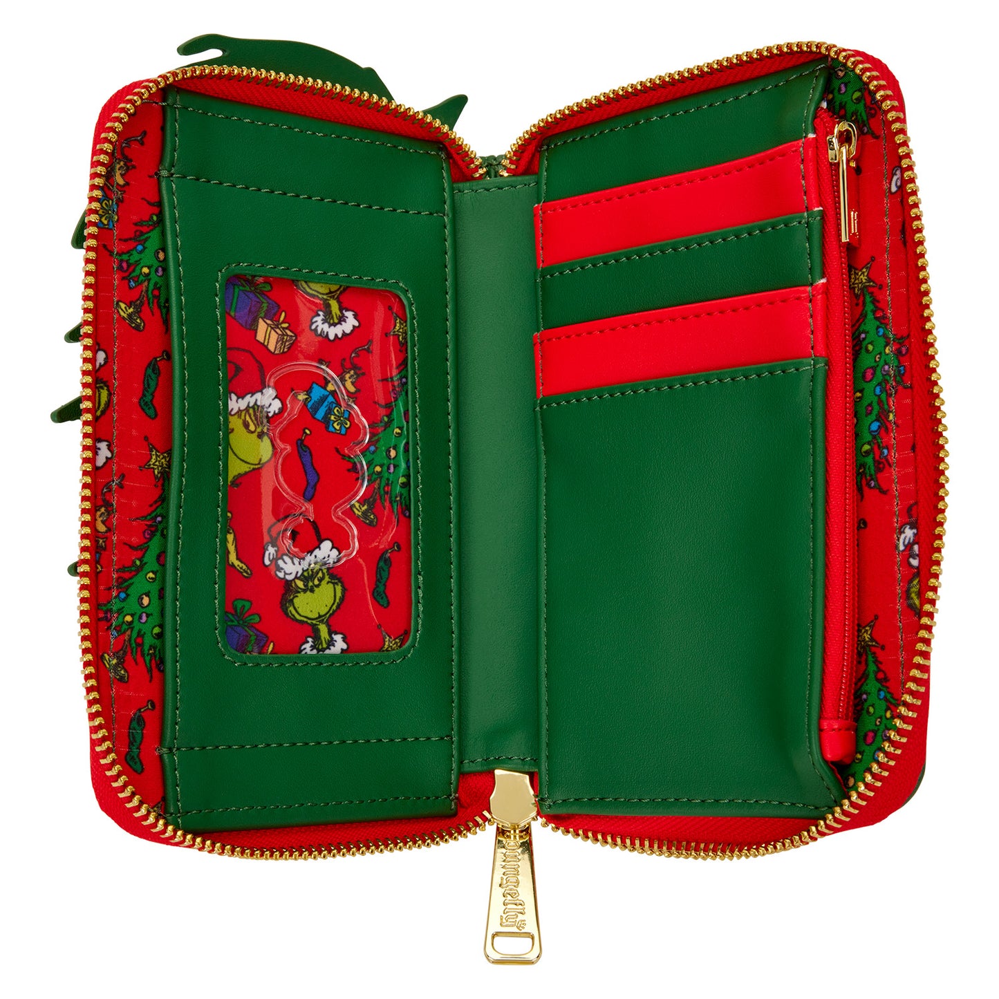 Loungefly Dr Seuss Grinch Holiday Zip Around Wallet