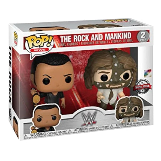 Funko Pop ! WWE 2 pack The Rock & Mankind