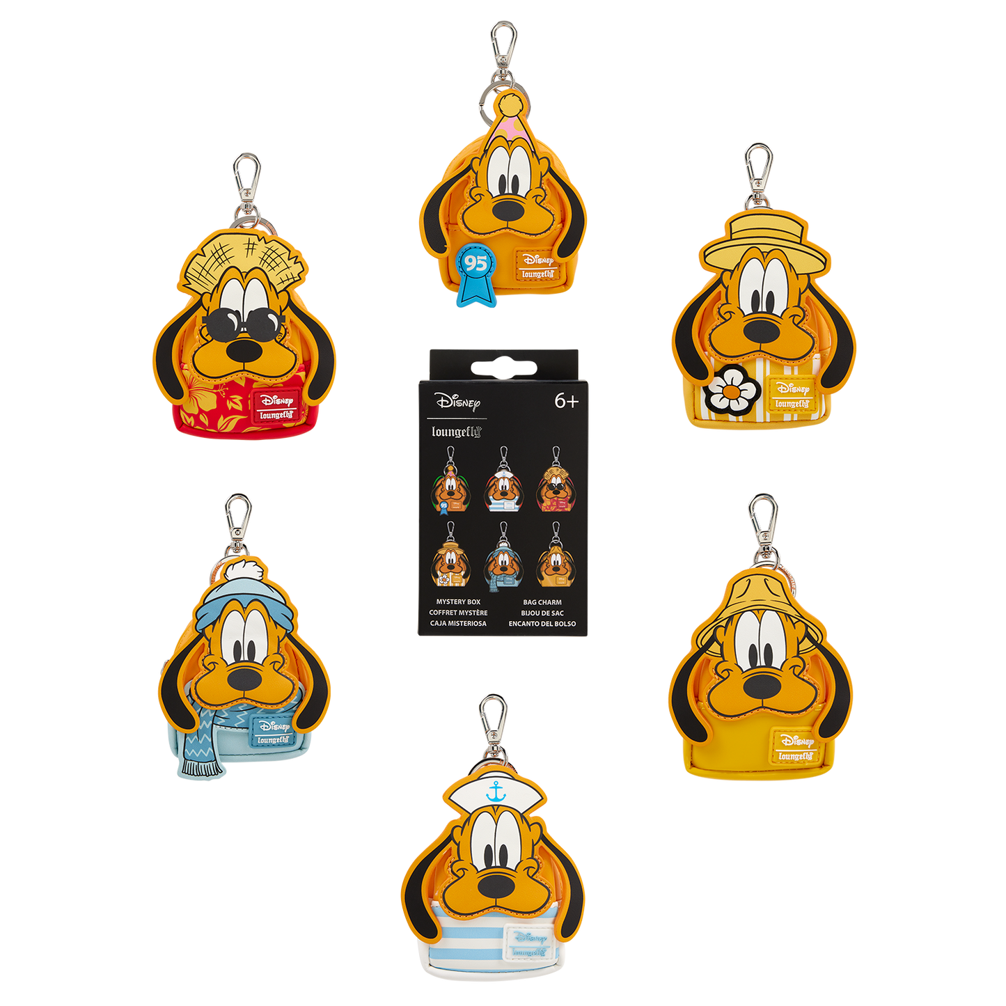 Loungefly Disney Pluto 95th Anniversary Mystery Mini Backpack Charms