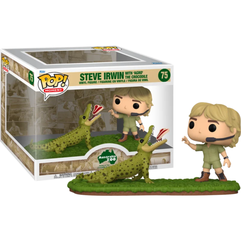 Funko Pop ! Moment 75 Steve Irwin with Argo the crocodile