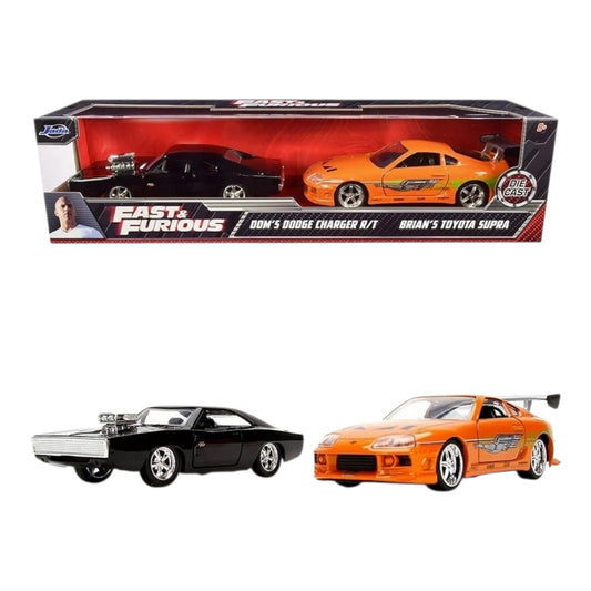 Jada - Die-Cast 1:32 Scale - Fast & Furious 2 Pack : Dodge Charger & Toyota Supra