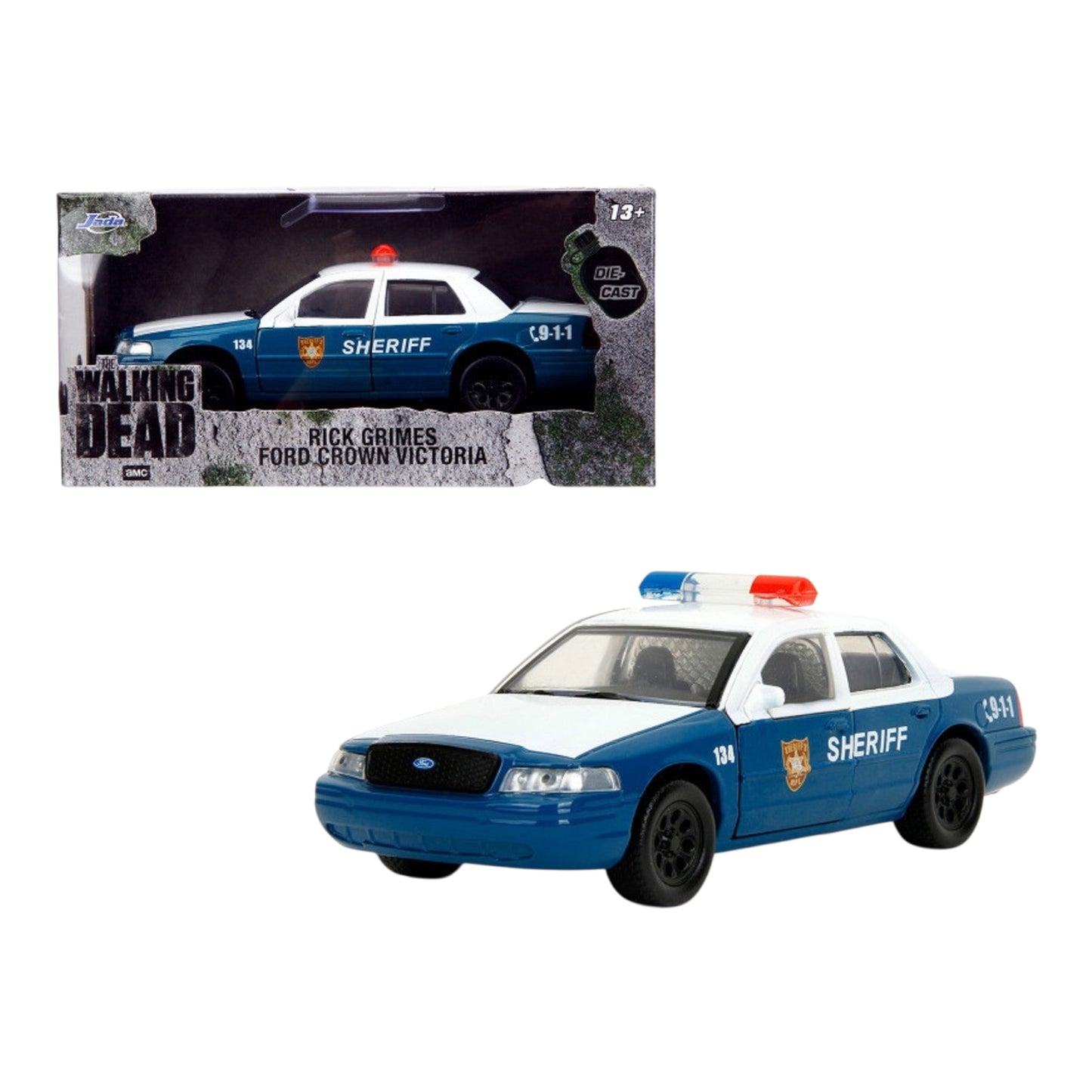 Jada - Die-Cast 1:32 Scale - The Walking Dead : Rick’s Police Ford Crown Victoria