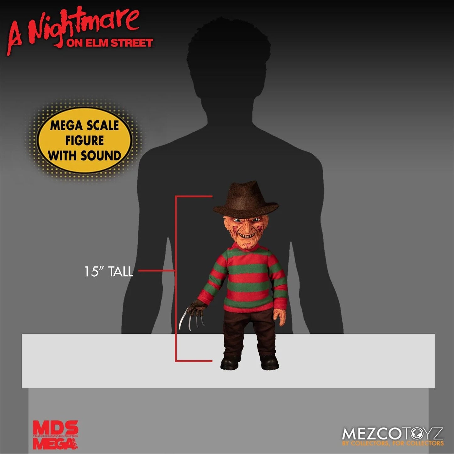 MEZCO 15” MDS Mega Scale Figure with sound : Freddy Krueger