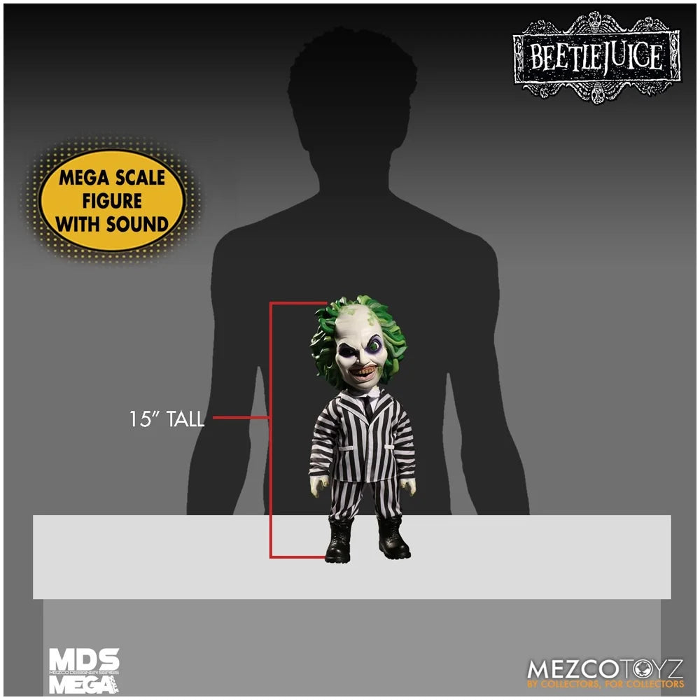 MEZCO 15” MDS Mega Scale Figure with sound : Beetlejuice