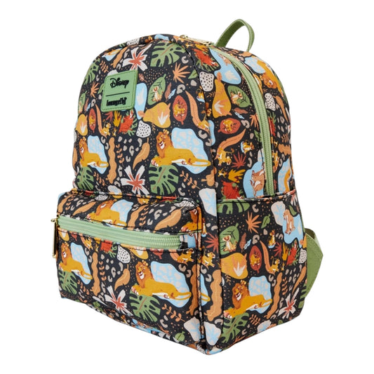 Loungefly Disney Lion King 30th Anniversary Silhouette AOP Nylon Mini Backpack