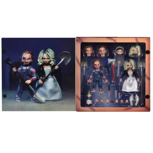 NECA - Bride of Chucky , Ultimate Chucky and Tiff 2 pack 7" Scale action figures