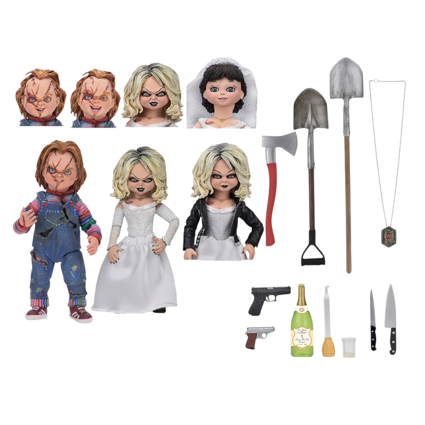 NECA - Bride of Chucky , Ultimate Chucky and Tiff 2 pack 7" Scale action figures