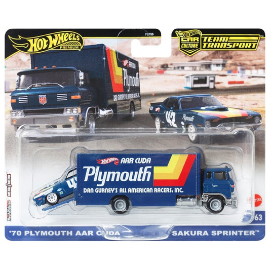 Hot Wheels Premium TT - Plymouth Aar Cuda & Sakura Sprinter