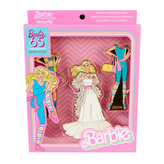 Loungefly Barbie 65th Anniversary Paper Doll Magnetic Pin Set