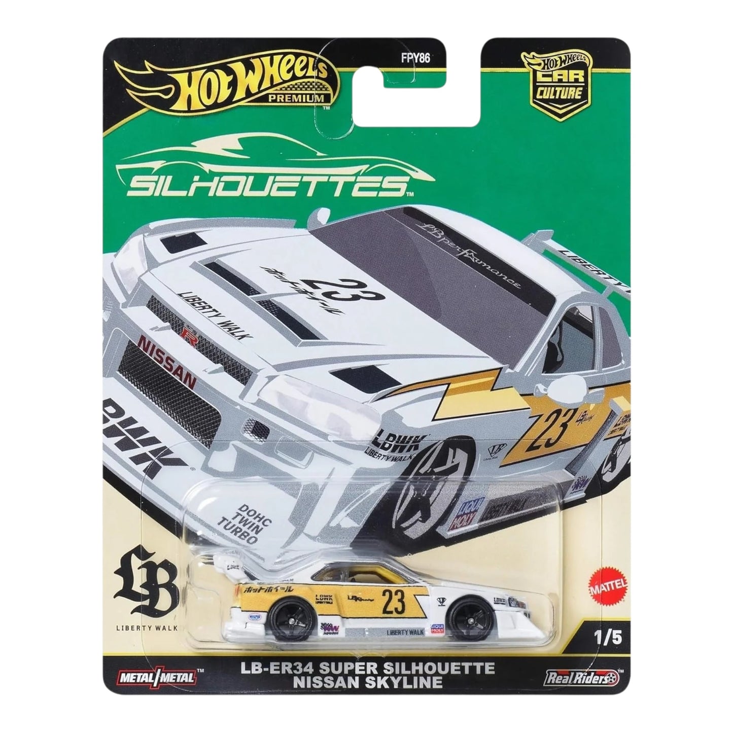 Hot Wheels Premium -Silhouettes : LB-ER34 Super Silhouette Nissan Skyline