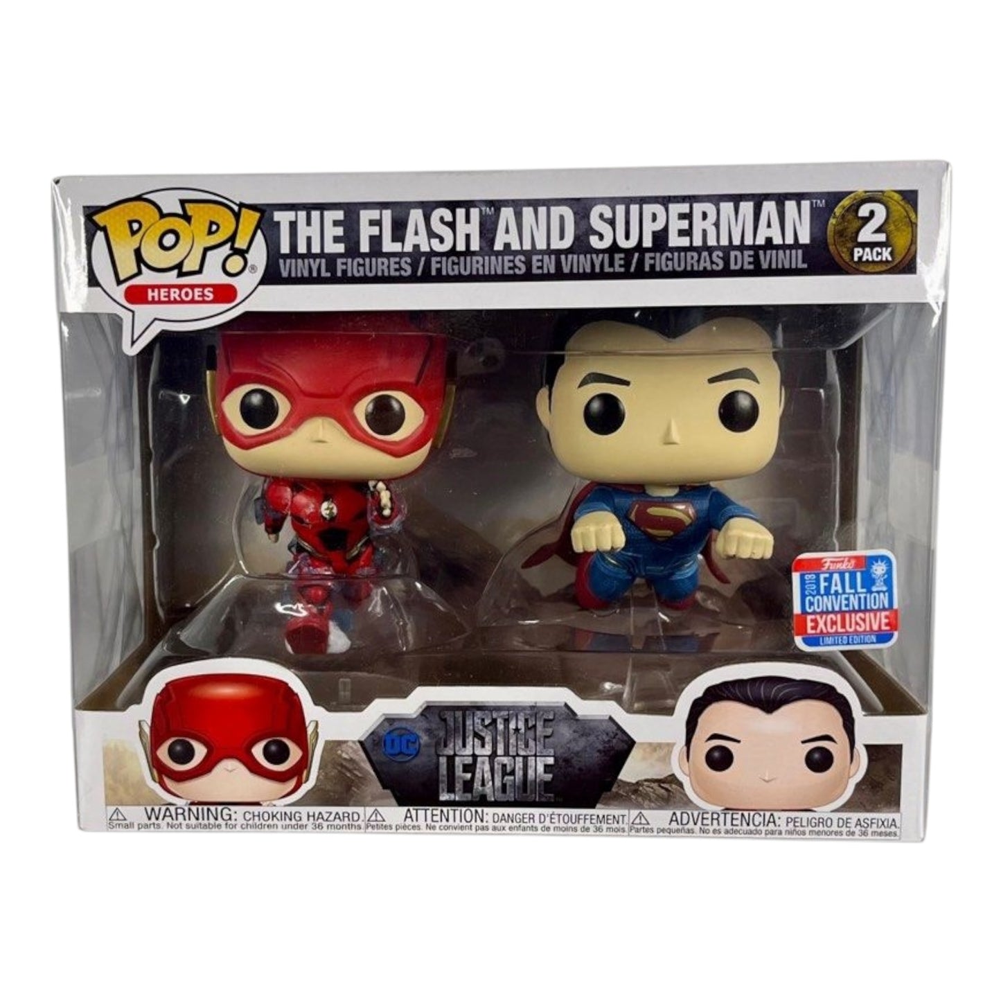 Funko Pop ! Heroes 2 pack The Flash and Superman (racing)