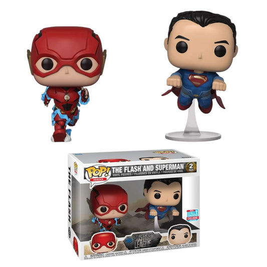 Funko Pop ! Heroes 2 pack The Flash and Superman (racing)