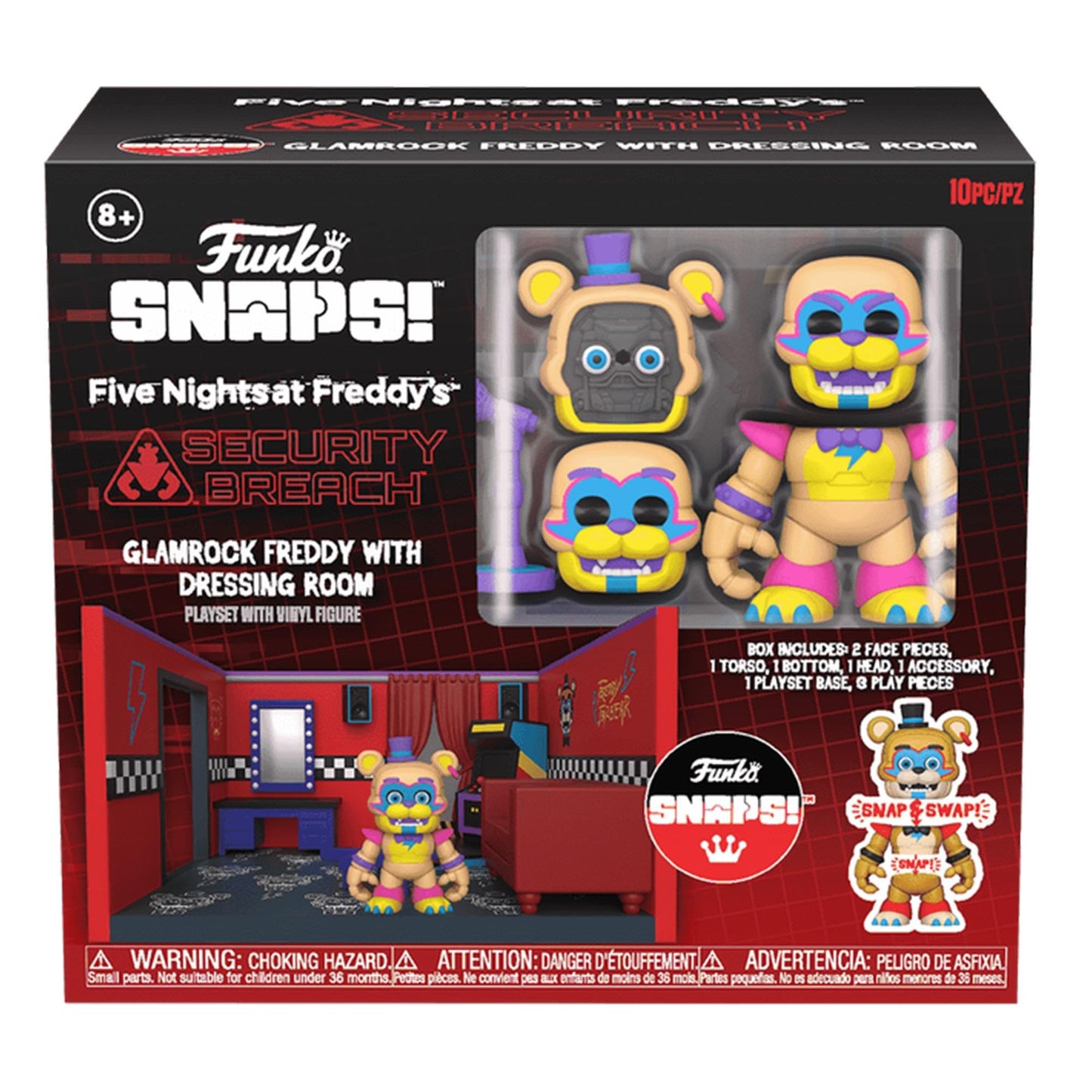 Funko SNAPS! FNAF Glamrock Freddy With Dressing Room