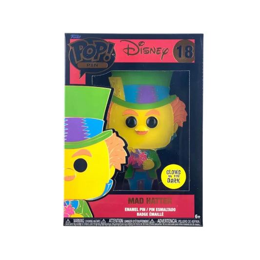 Funko Pop Pin ! 18 Mad Hatter BLACKLIGHT