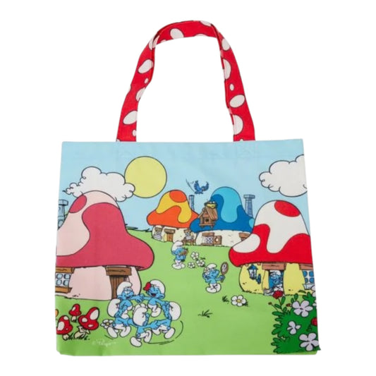 Loungefly Lafig Smurfs Village Life Canvas Tote Bag
