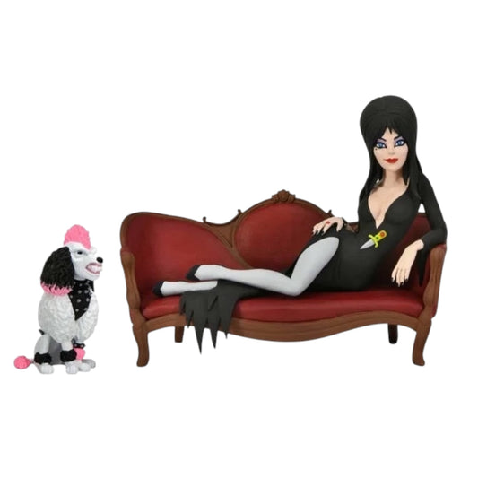 NECA - Toony Terrors , Elvira on the couch with gonk