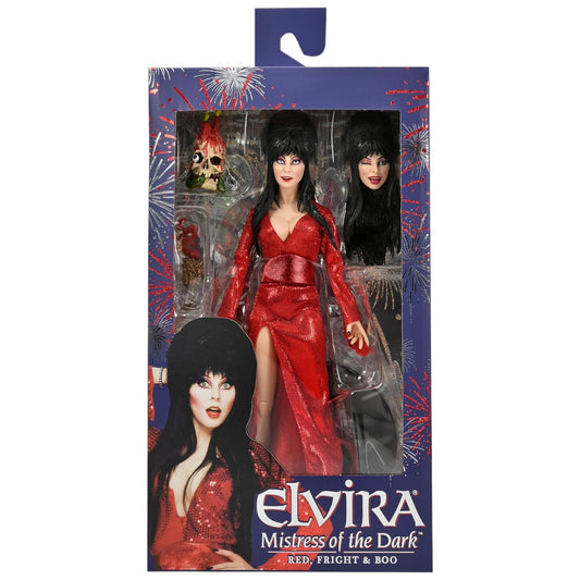 NECA - Elvira , red,white and Boo 8” cloth figure
