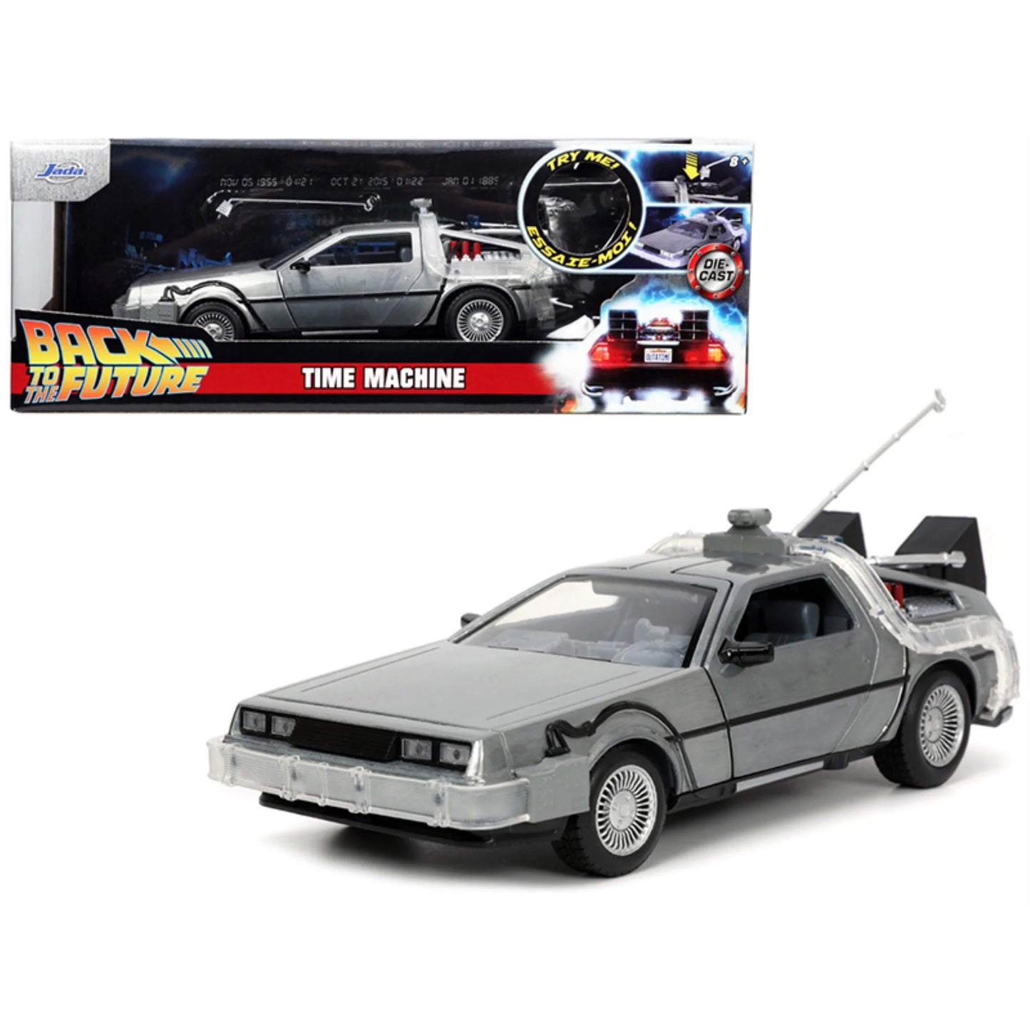 Jada Die-Cast 1:24 Scale Back To The Future Time Machine Delorean