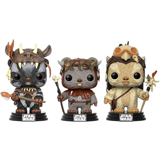 Funko Pop ! Star Wars 3 pack Teebo, Chief Chirpa and Logray
