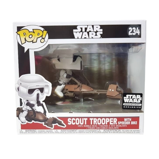 Funko Pop ! Star Wars 234 scout trooper with speeder bike