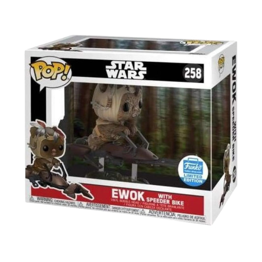 Funko Pop ! Star Wars 258 ewok with speeder bike