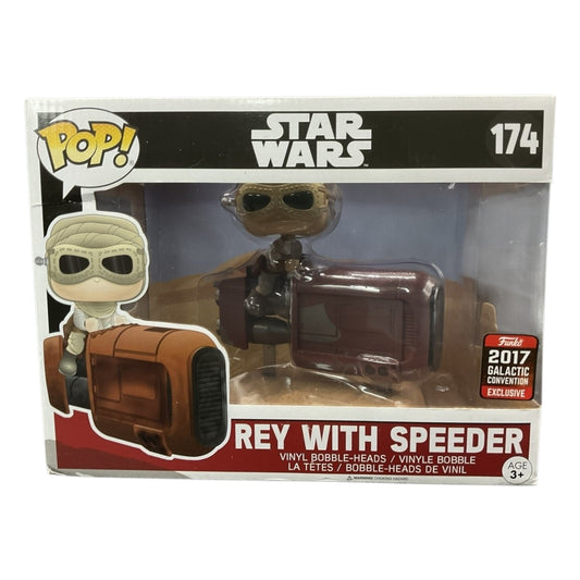 Funko Pop ! Star wars 174 Rey with speeder