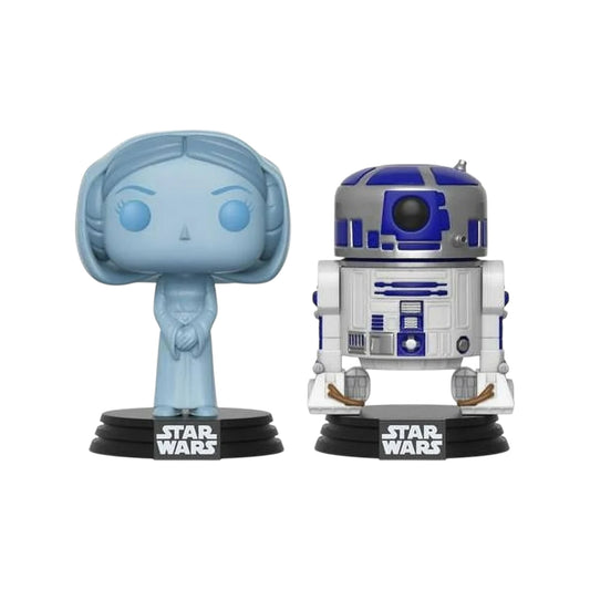 Funko Pop ! Star Wars 2 pack Princess Leia and R2-D2 GLOW