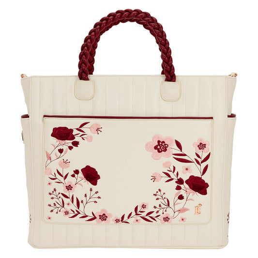 Loungefly Cream And Red Floral Tote