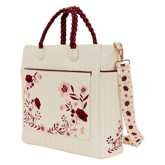 Loungefly Cream And Red Floral Tote