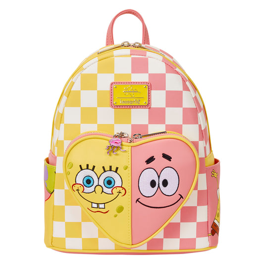 Loungefly Nickelodeon SpongeBob SquarePants & Patrick Star Checkered Mini Backpack