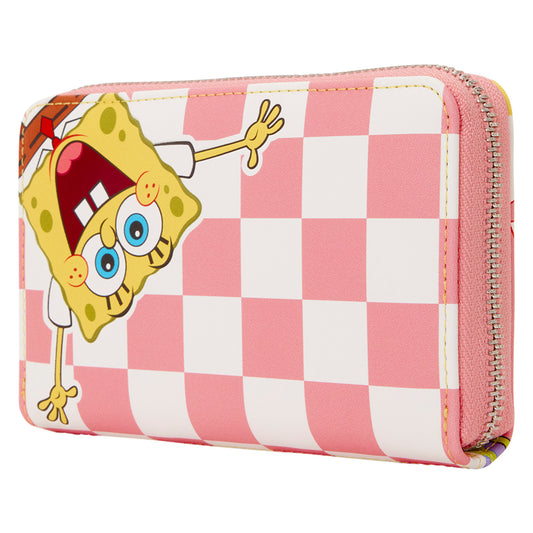 Loungefly Nickelodeon SpongeBob SquarePants & Patrick Star Checkered Zip Around Wallet