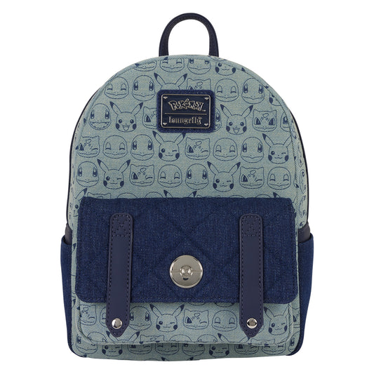 Loungefly Pokemon Faux Denim Mini Backpack