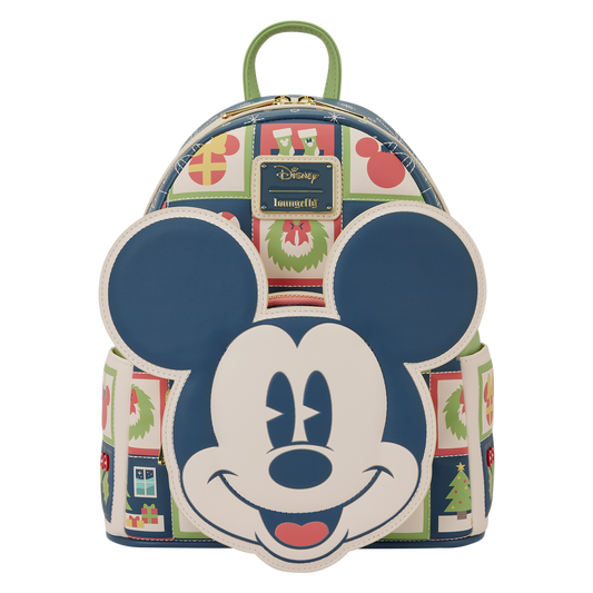 Loungefly Disney Mickey And Minnie Holiday Mini Backpack
