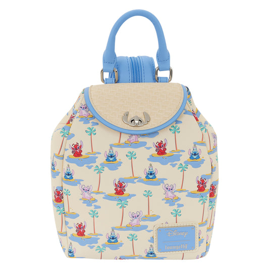 Loungefly Disney Lilo & Stitch Stitch, Angel, & Leroy Micro Mini Backpack