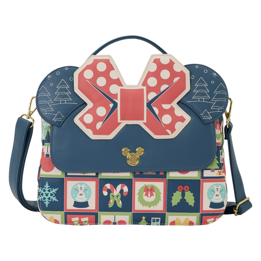 Loungefly Disney Mickey And Minnie Holiday Crossbody
