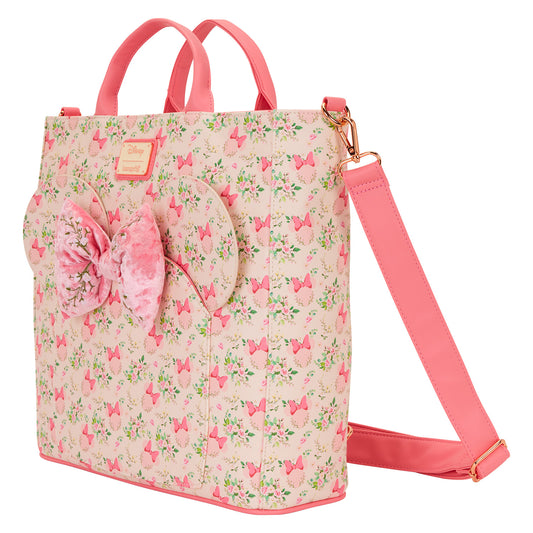 Loungefly Disney Minnie Mouse Floral Convertible Backpack And Tote Bag