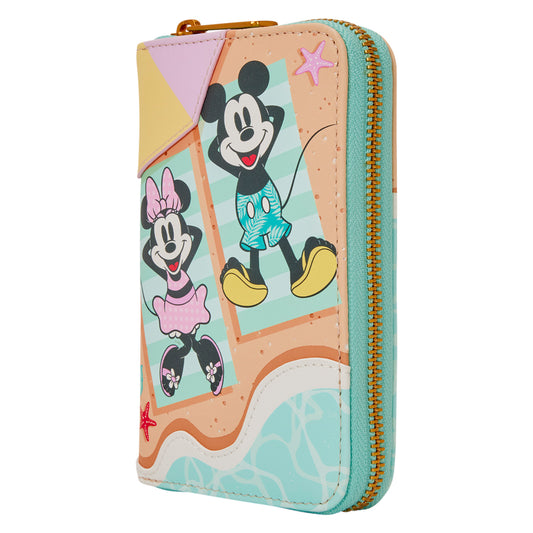 Loungefly Disney Mickey & Minni Beach Fun Zip Around Wallet
