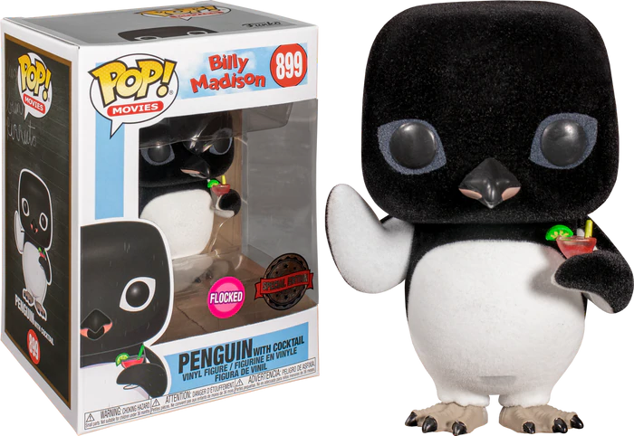 Funko Pop ! Movies 899 Penguin (with cocktail) Flocked