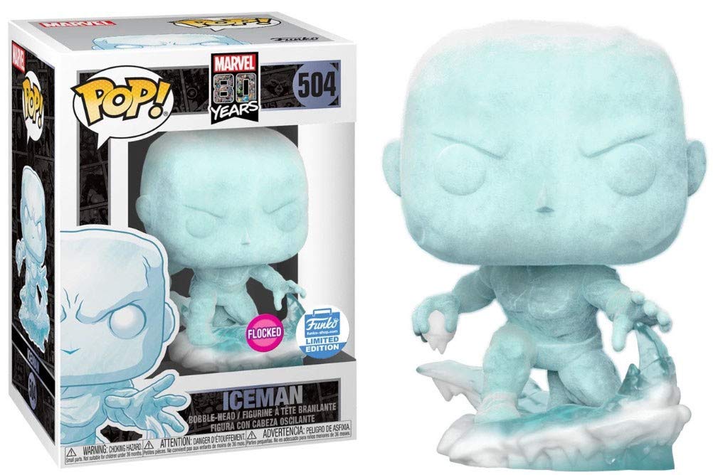 Funko Pop ! Marvel 504 Ice man FLOCKED