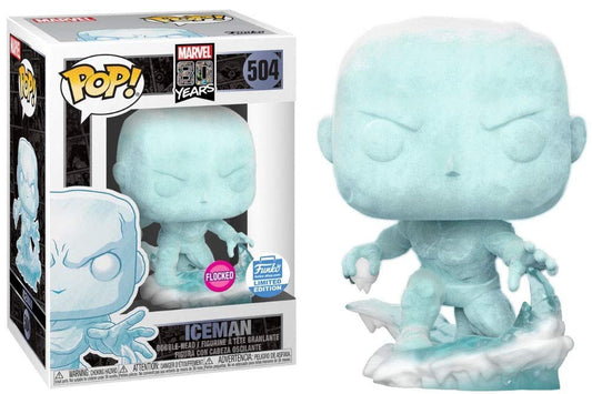 Funko Pop ! Marvel 504 Ice man FLOCKED