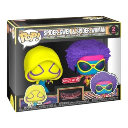Funko Pop ! Marvel 2 pack Spider-Gwen and spider-woman BLACKLIGHT