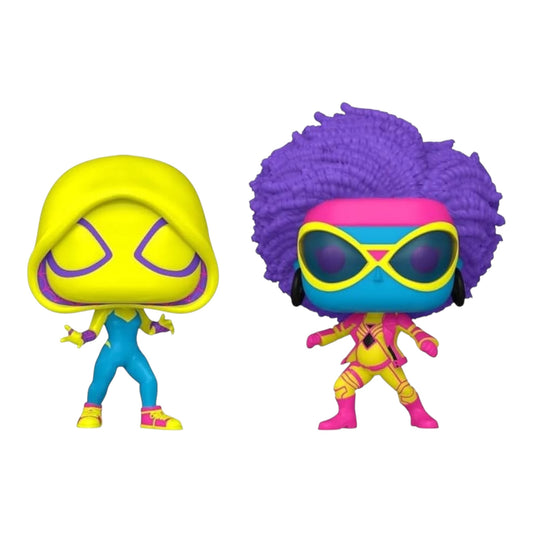 Funko Pop ! Marvel 2 pack Spider-Gwen and spider-woman BLACKLIGHT